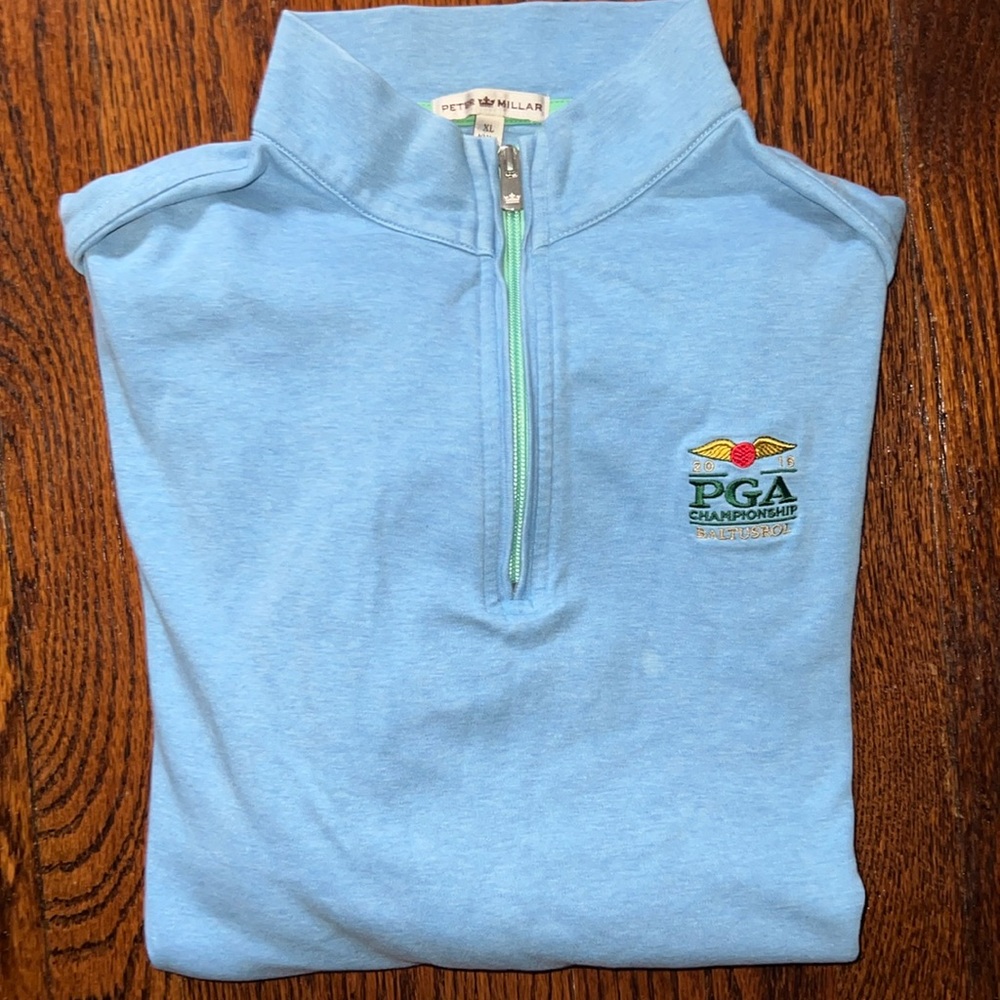 ⛳️Baltusrol⛳️ 2016 PGA Peter Millar Sky Blue Pullovet. Mens XL. PRISTINE.